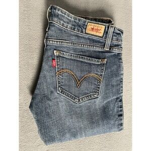 Levis 524 Jeans Womens 9 Skinny Too Super Low Rise Stretch Med Wash 30x31